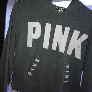 PINK crop hoodie